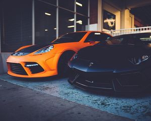 Preview wallpaper lamborghini, cars, style, pair