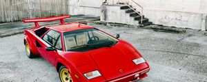 Preview wallpaper lamborghini, countach, lp5000 s, red, side view