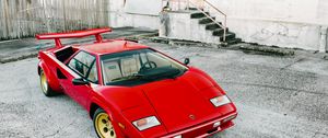 Preview wallpaper lamborghini, countach, lp5000 s, red, side view