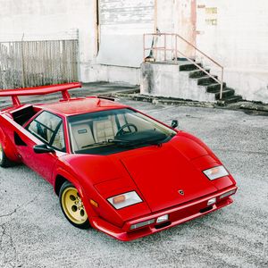 Preview wallpaper lamborghini, countach, lp5000 s, red, side view