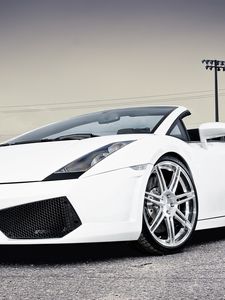 Preview wallpaper lamborghini gallardo, lamborghini, white, auto