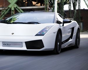 Preview wallpaper lamborghini, gallardo, superleggera, white, front view