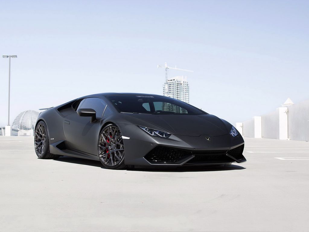 Download wallpaper 1024x768 lamborghini, huracan, gmg, black, side view ...