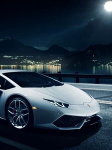 Preview wallpaper lamborghini, huracan, lp 610-4, lb724, white