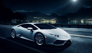 Preview wallpaper lamborghini, huracan, lp 610-4, lb724, white