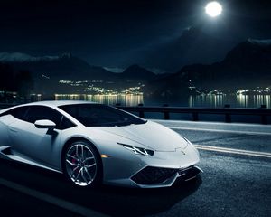 Preview wallpaper lamborghini, huracan, lp 610-4, lb724, white