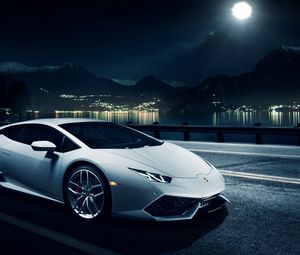 Preview wallpaper lamborghini, huracan, lp 610-4, lb724, white