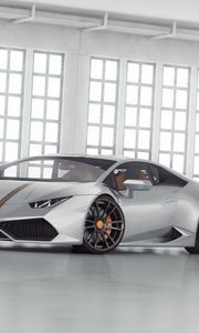 Preview wallpaper lamborghini, huracan, lp 610, side view, white