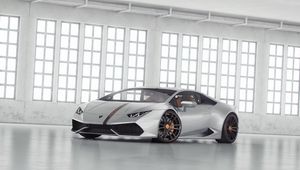 Preview wallpaper lamborghini, huracan, lp 610, side view, white