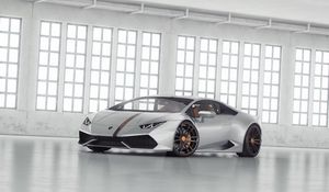 Preview wallpaper lamborghini, huracan, lp 610, side view, white