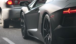 Preview wallpaper lamborghini, lights, wheel, supercar