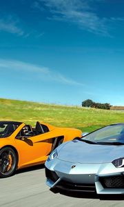 Preview wallpaper lamborghini, mclaren, mp4-12c spider, jootix