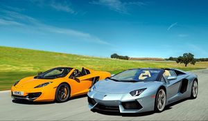 Preview wallpaper lamborghini, mclaren, mp4-12c spider, jootix