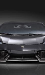 Preview wallpaper lamborghini, novitec, torado, black, front view