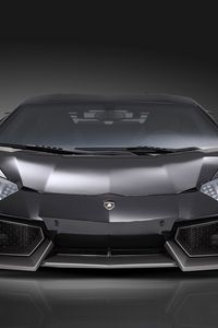 Preview wallpaper lamborghini, novitec, torado, black, front view