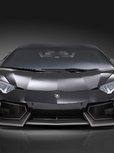 Preview wallpaper lamborghini, novitec, torado, black, front view