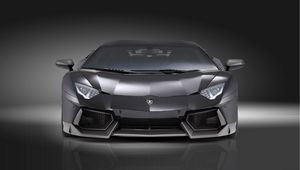 Preview wallpaper lamborghini, novitec, torado, black, front view