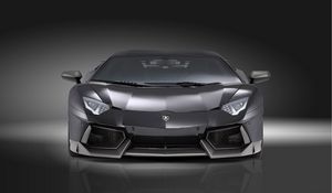 Preview wallpaper lamborghini, novitec, torado, black, front view