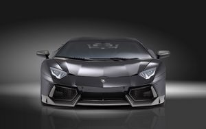 Preview wallpaper lamborghini, novitec, torado, black, front view