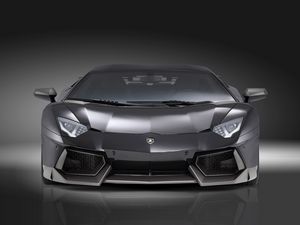 Preview wallpaper lamborghini, novitec, torado, black, front view