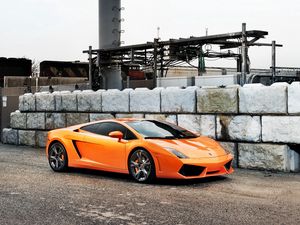 Preview wallpaper lamborghini, orange, car, style