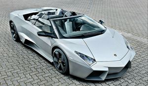 Preview wallpaper lamborghini, reventon, roadster, side view