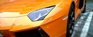 Preview wallpaper lamborghini, side view, spotlight