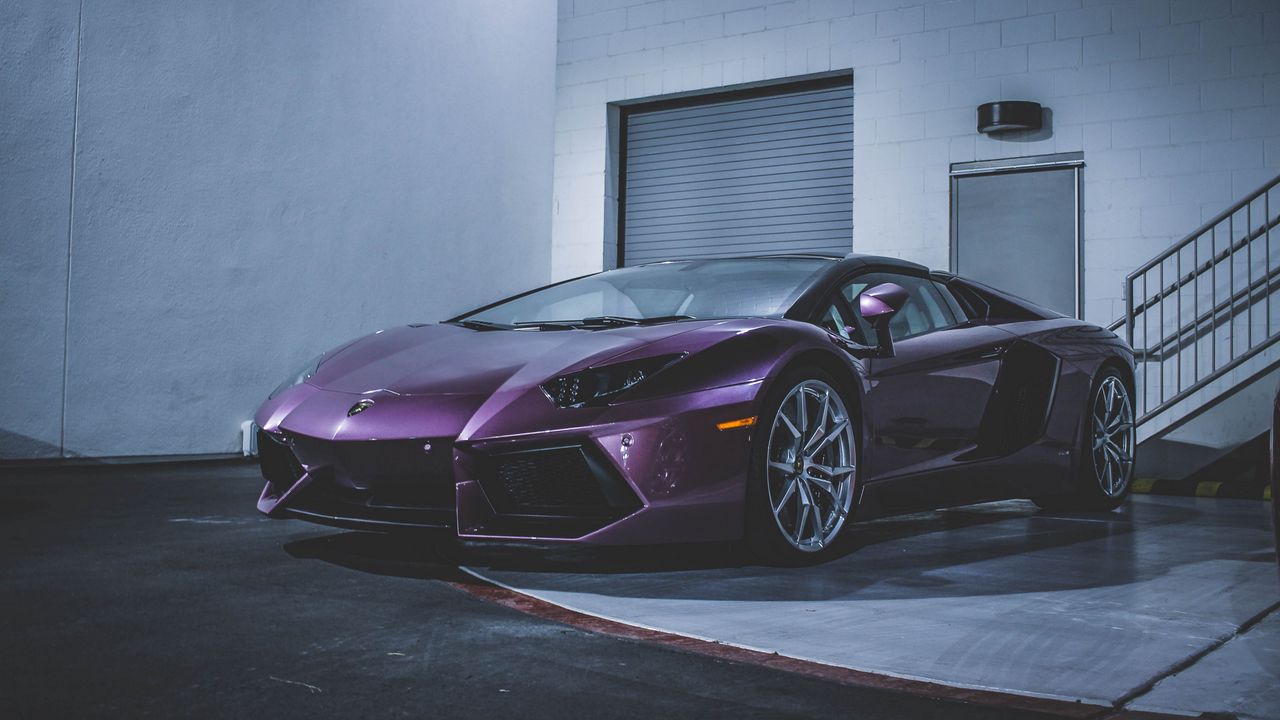 Wallpaper lamborghini, sports car, purple