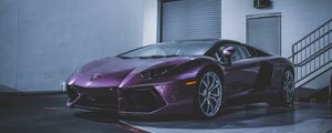 Preview wallpaper lamborghini, sports car, purple