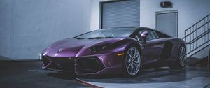 Preview wallpaper lamborghini, sports car, purple