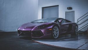 Preview wallpaper lamborghini, sports car, purple