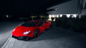 Preview wallpaper lamborghini, sports car, supercar, red