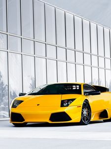 Preview wallpaper lamborghini, supercar, yellow, murselago