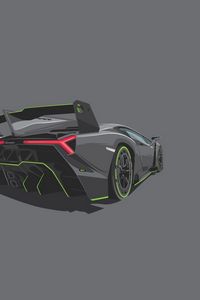 Preview wallpaper lamborghini, veneno, art, minimalism