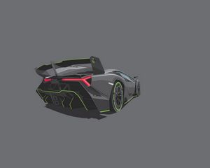 Preview wallpaper lamborghini, veneno, art, minimalism