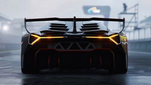 Preview wallpaper lamborghini veneno, lamborghini, sports car, racing, rear view