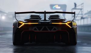 Preview wallpaper lamborghini veneno, lamborghini, sports car, racing, rear view