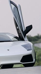 Preview wallpaper lamborghini, white, door style