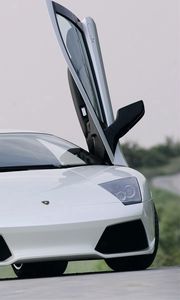 Preview wallpaper lamborghini, white, door style