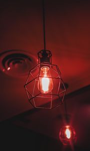 Preview wallpaper lamp, bulb, red, light, lighting