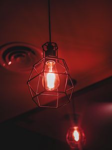 Preview wallpaper lamp, bulb, red, light, lighting
