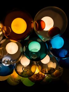 Preview wallpaper lamp, colorful, glass, glow