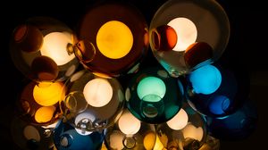 Preview wallpaper lamp, colorful, glass, glow