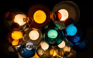 Preview wallpaper lamp, colorful, glass, glow