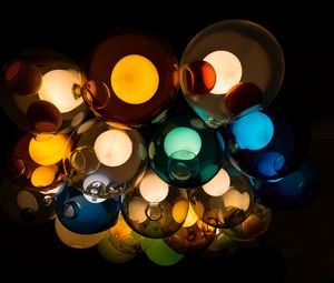 Preview wallpaper lamp, colorful, glass, glow