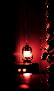 Preview wallpaper lamp, dark, neon, red
