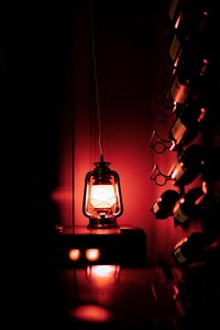 Preview wallpaper lamp, dark, neon, red
