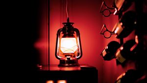 Preview wallpaper lamp, dark, neon, red