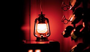 Preview wallpaper lamp, dark, neon, red