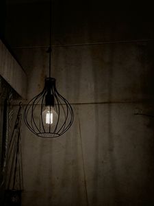 Preview wallpaper lamp, dark, wall